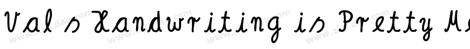 Val s Handwriting is Pretty Messy字体转换